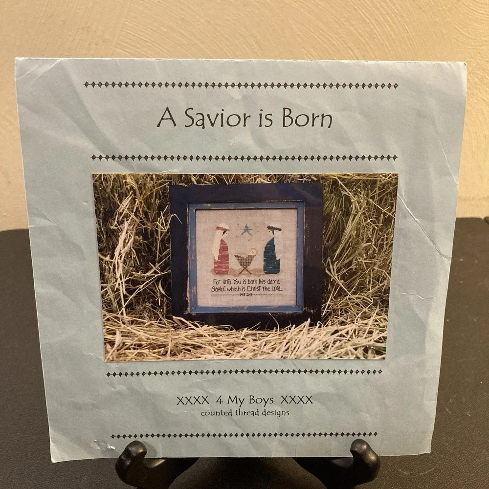 Cross Stitch Leaflet A Savior Is Born 4 My Boys‎ 2002 Counted Thread Christmas